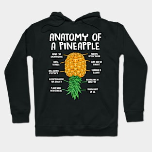 Anatomy Of A Pineapple Swinger Upside Down Swinging Lifestyle Hoodie
